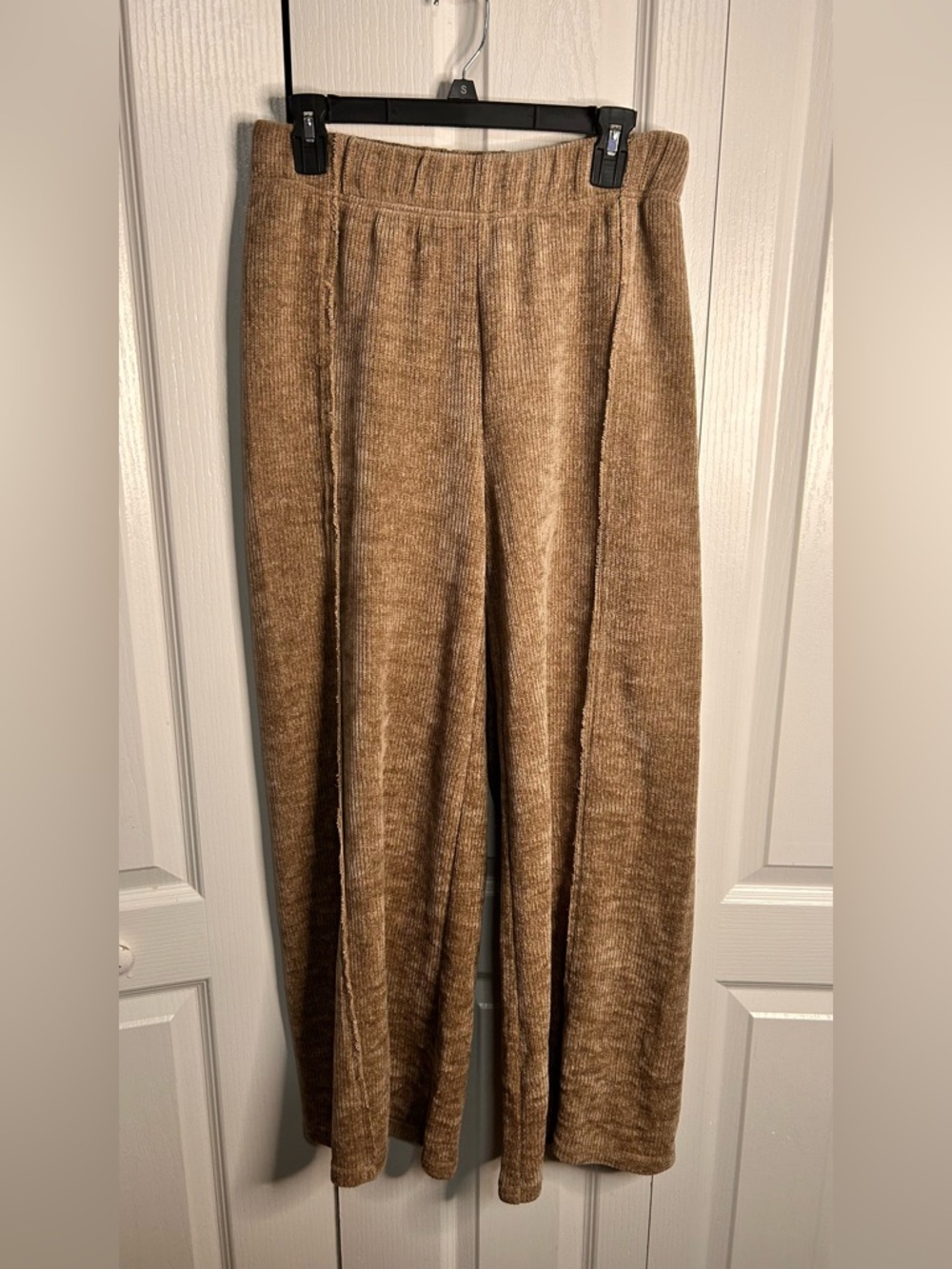 Makk Fashions Women’s Mock Neck‎ & Pull on Wide-Leg Lounge Pant Set Taupe Medium - Picture 5 of 11